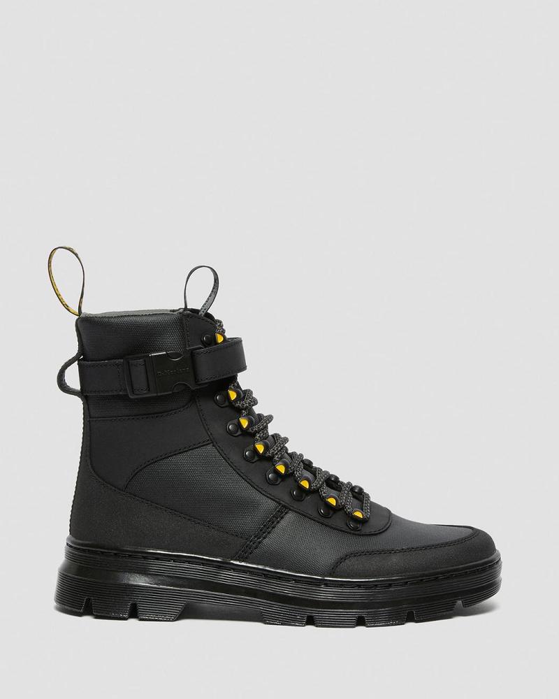 Dr Martens Combs Tech Coated Canvas Ankelstøvler Dame Sort | DK 51FDN